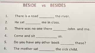 Beside vs Besides  English Grammar Practice [upl. by Ameg232]