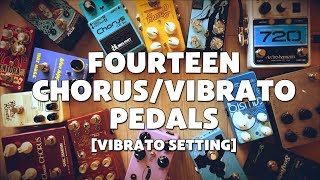 14 ChorusVibrato Pedal Shootout Vibrato Setting [upl. by Hakvir]