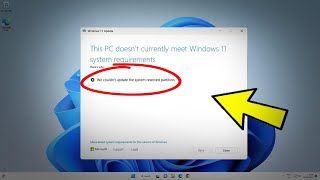 Fix We couldnt update the system reserved partition in Windows 11  10  How To Solve Update Error [upl. by Suoivatnom]