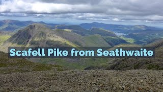 Hiking The Highest Mountain In England  Scafell Pike  Wasdale Head path [upl. by Yl]