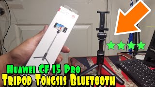 Review Tongsis Terbaik  Tripod Selfie Stick Bluetooth Huawei CF 15 PRO [upl. by Hofstetter]