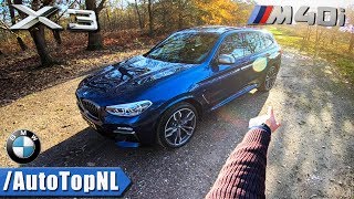 BMW X3 M40i REVIEW POV Test Drive AUTOBAHN amp FOREST ROADS by AutoTopNL [upl. by Drofnil]