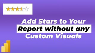 How to add STAR Rating in your Power BI Dashboard without using any Custom Visuals  MiTutorials [upl. by Nayra866]