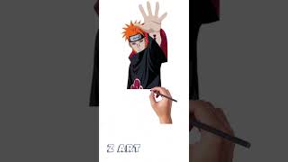 Cara menggambar karakter anime Pain Tendo Naruto Shipudden by ZArt Channel [upl. by Aremus605]