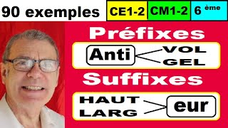 Préfixes et suffixes  Leçon en 90 exemples pour ce1 ce2 cm1 cm2 6ème [upl. by Letsou]