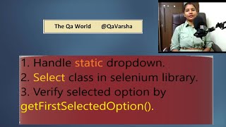 19 Part1 How to select static dropdown in selenium what are the types of dropdowns on web page [upl. by Reg579]