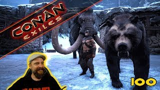 Conan Exiles 🍖 100 Von mächtigen Tieren Nordheimer Bauern amp Brunnenfundamenten 🍖 german gameplay [upl. by Ahsratan683]