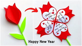 Happy New year card 2024  Easy and Beautiful card for new year 2024  New year greeting card [upl. by Atsilac]