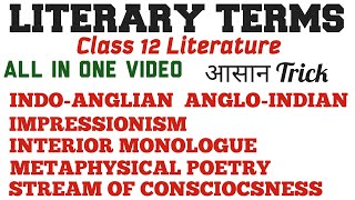 Literary Terms  literary devices  literary devices class 12  impressionism  metaphysical poetry [upl. by Miyasawa]