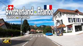 Driving from Switzerland 🇨🇭 to France 🇫🇷  Drive from Vallorbe Switzerland to Pontarlier France [upl. by Eiramacissej]