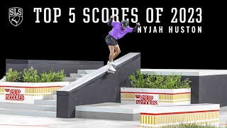 Nyjah Hustons Top 5 SLS Scores of 2023 [upl. by Stillman]