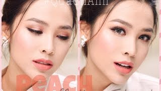 Peach Makeup Tutorial  Trang điểm tông cam đào [upl. by Ehtylb994]