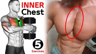 BEST 5 EXERCISES quotINNER CHESTquot 🔥 [upl. by Mashe]