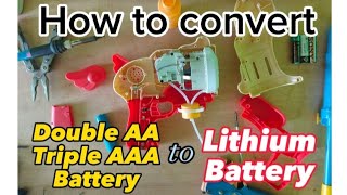 Toy Battery replace Lithium Battery Tagalog Double AA Triple AAA to Lithium 18650 [upl. by Orabla847]