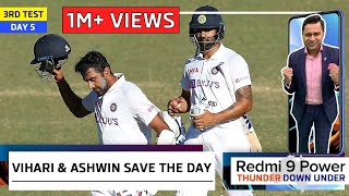 VIHARI amp ASHWIN HEROICS Save the Match  Redmi 9 Power presents Thunder Down Under  3rd Test [upl. by Aicelav971]