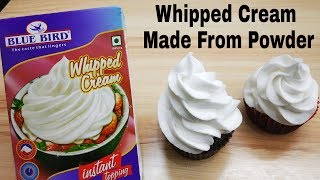 Whip Cream in 3 Minutes  Instant Whip Cream Made From Whipping Powder [upl. by Aihsyn212]