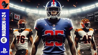 Madden 24 PS4 Gameplay Giants vs Bengals  Who Will Win [upl. by Pyle976]