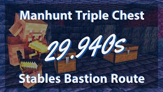 Manhunt Triple Chest  Stables Bastion Route 29s [upl. by Mab]