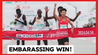 SHOCKING Kenyan Athelete REVEALS WHY He Let Chinas He Jie Win Beijing Half Marathon [upl. by Anala]