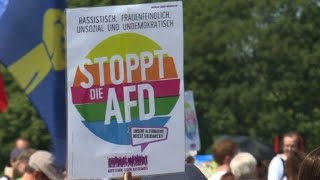 AntiAfD protesters demonstrate in Berlin [upl. by Egor]