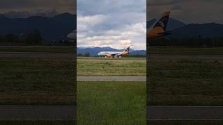 HiSky Airbus A320 takeoffs at BGY Milano Bergamo airport [upl. by Odeen]