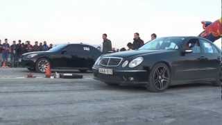 M5 E60 VS E55 W211 Drag Race 402m [upl. by Billy946]