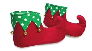 HOW TO MAKE CHRISTMAS ELF SLIPPERS [upl. by Bogoch798]