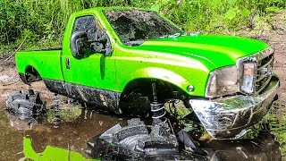 RC Mudding Deep Bogging 4x4 Mega Mud Truck HUGE Tires [upl. by Acinomal276]