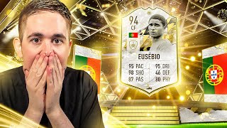 OMG I PACKED ICON MOMENTS EUSEBIO  FIFA 22 [upl. by Jaymee403]