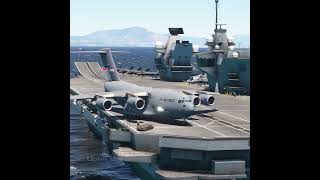 Very Dangerous Take off C17 from Aircraft Carrier [upl. by Fanestil223]