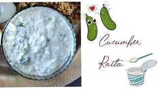 Cucumber Raita  Raita Recipe [upl. by Athalla666]