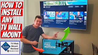 Members Mark FULL MOTION Extended TV Wall MOUNT  Install amp Review [upl. by Soisinoid]