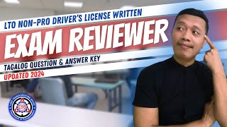 LTO EXAM REVIEWER 2024 TAGALOG FOR NON PROFESSIONAL DRIVERS LICENSE  Complete Question amp Answer Key [upl. by Scheck]