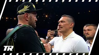 Oleksandr Usyk Invades the Ring To Face off With Tyson Fury To Set Up Undisputed Heavyweight Fight [upl. by Charmane961]