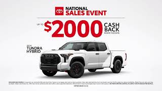 2024 Toyota Tundra amp Toyota Tundra Hybrid  August 2024 Incentives 030 [upl. by Adaynek]