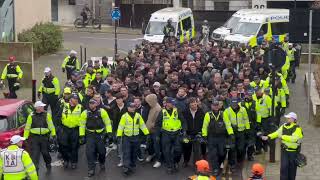 Brighton vs Crystal Palace Police out in force as fans warned of disruption to travel [upl. by Melliw]