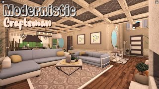 Roblox  Bloxburg Modernistic Craftsman Mansion  No Large Plot  House Build [upl. by Stig]