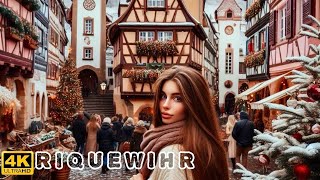 Riquewihr France 4K One Of The Most Beautiful Village In France Walking Tour [upl. by Zerimar]