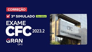 Exame CFC 20232 Correção do 3º simulado [upl. by Ruprecht]