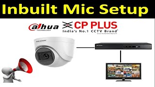 Inbuilt Audio Mic HD CPPLUS Camera setting in DVR 2024 [upl. by Jarl827]