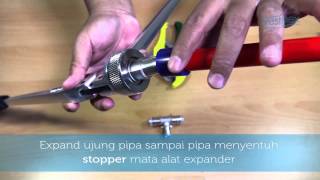 Pemasangan Pipa PEX Westpex  Fitting expander Copper [upl. by Cavill]