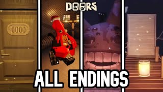 Roblox DOORS  All Endings  Floor 1 Floor 2 Backdoor Rooms [upl. by Dduj]