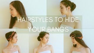 Hairstyles to hide your bangs for short bangs [upl. by Drusy]