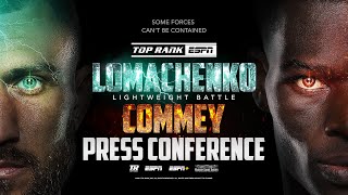 VASYL LOMACHENKO VS RICHARD COMMEY FULL FINAL PRESS CONFERENCE amp FACE OFF  TOP RANK BOXING [upl. by Risser]