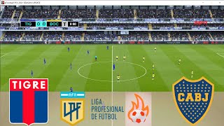 TIGRE X BOCA  Copa de la Liga Profesional 2024  Simulación de videojuego PES 2022 [upl. by Winzler]