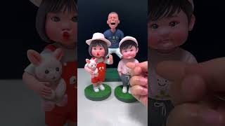 DIY Clay Bobbleheads of Kylian Mbappé amp Two Adorable Kids [upl. by Stambaugh]