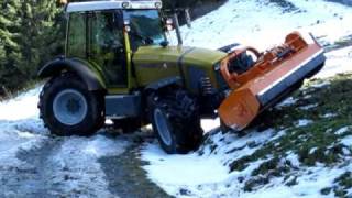 Rigitrac  Tracteur de montagne mountain tractor Trombert Espaces Verts [upl. by Gus112]