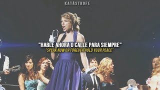 Taylor Swift  Speak Now Letra en español  Lyrics  Speak Now World Tour [upl. by Giess996]