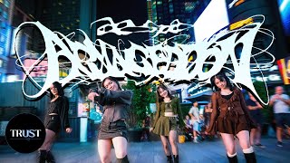 KPOP IN PUBLIC NYC  TIMES SQUARE aespa 에스파  ARMAGEDDON Dance Cover [upl. by Eilatan]