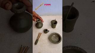 Making Village Style Clay Pots shorts [upl. by Ellga]